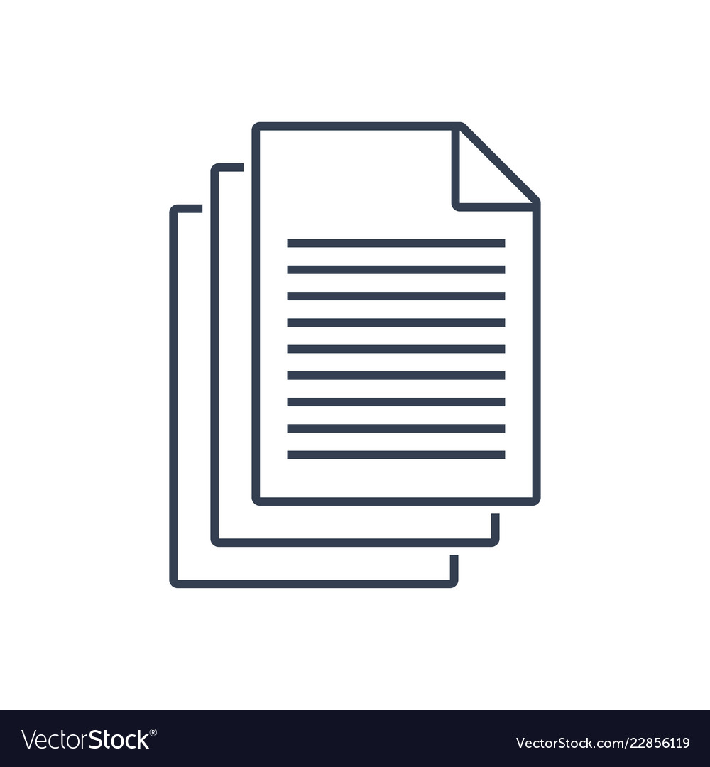Stack of Paper Documents Icon