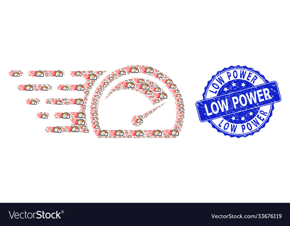 Textured low power round seal stamp and recursive vector image Textured low power round seal stamp and recursive