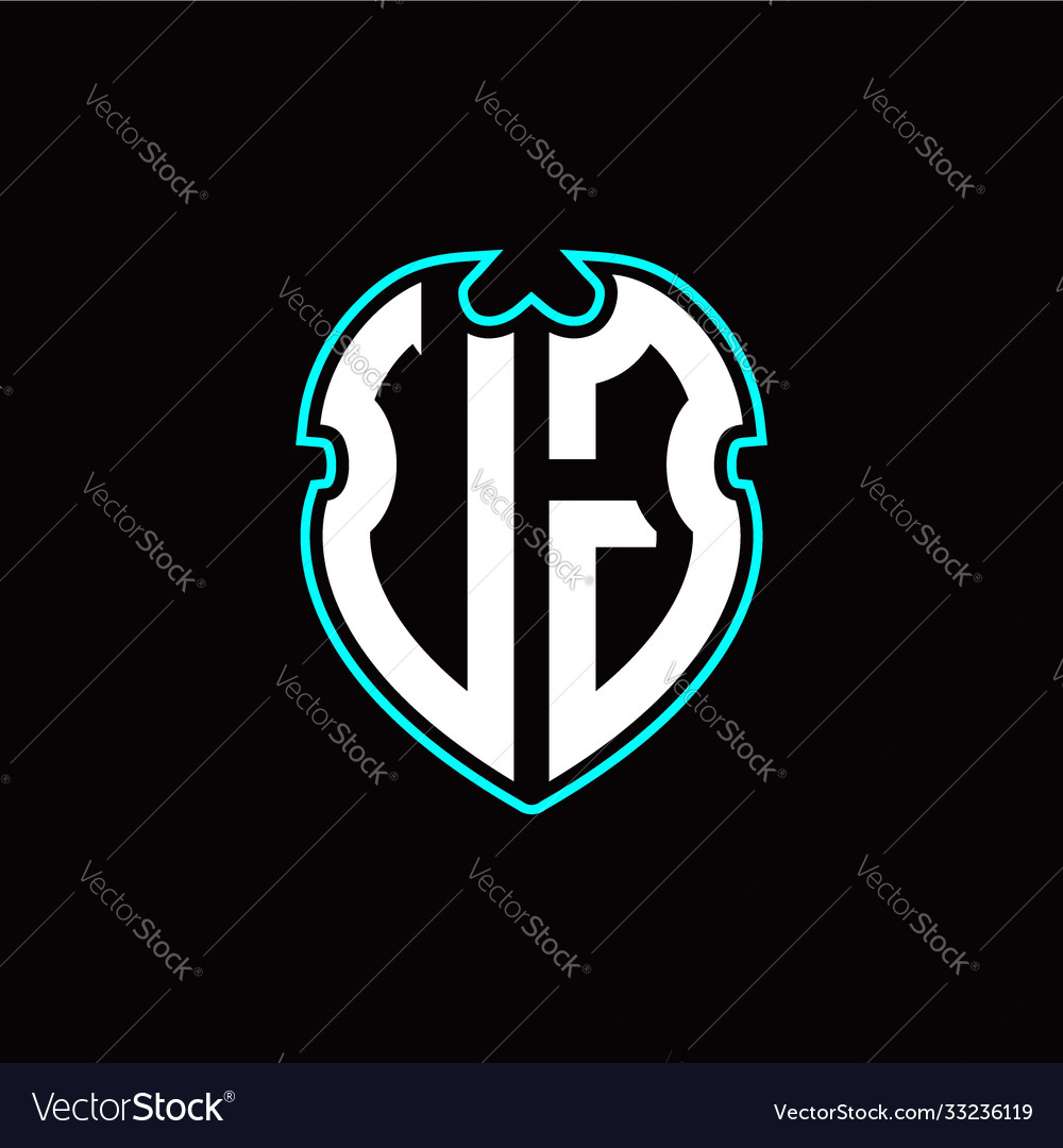 U j initial logo design with a shield shape