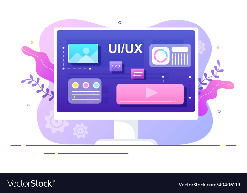 Ui ux programmer flat design for business vector image Ui ux programmer flat design for business