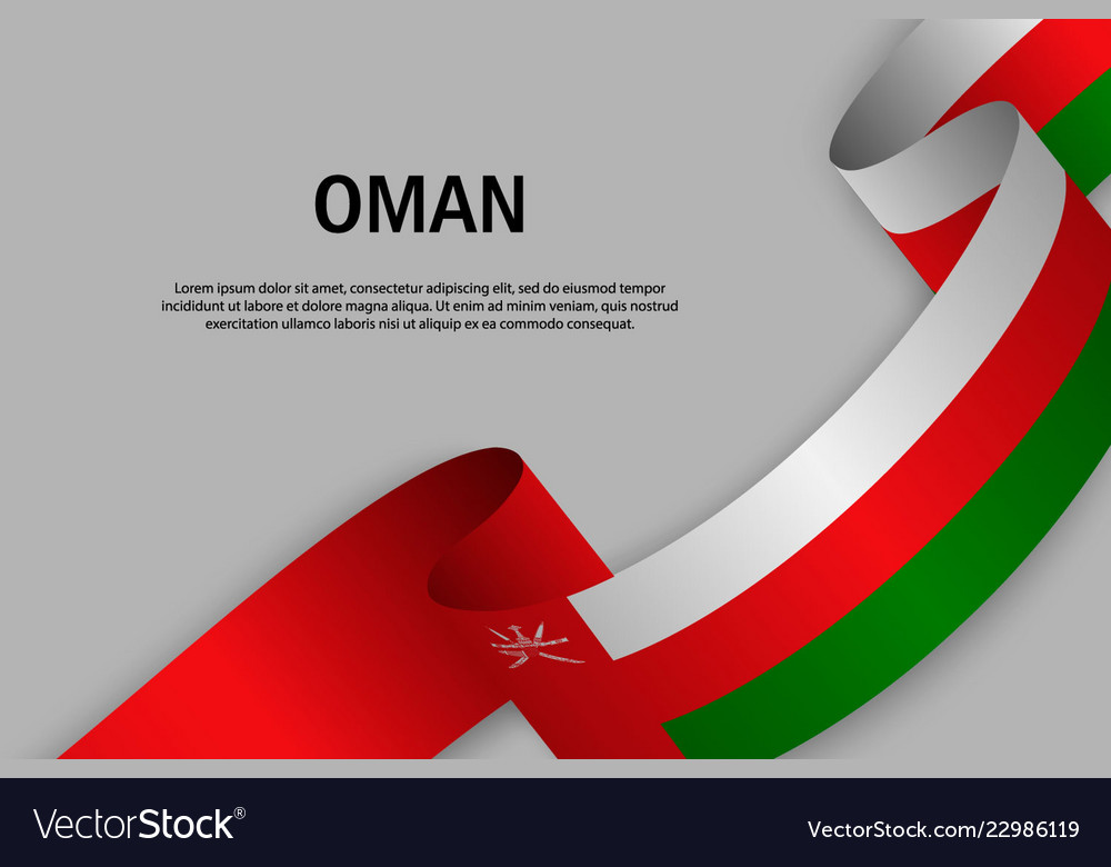 Waving ribbon with flag vector image Waving ribbon with flag