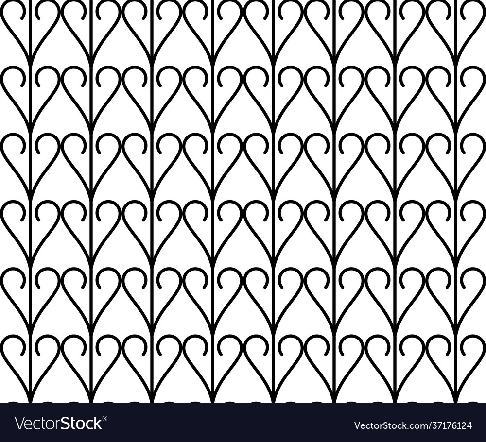 Abstract curly geometric seamless pattern doodle