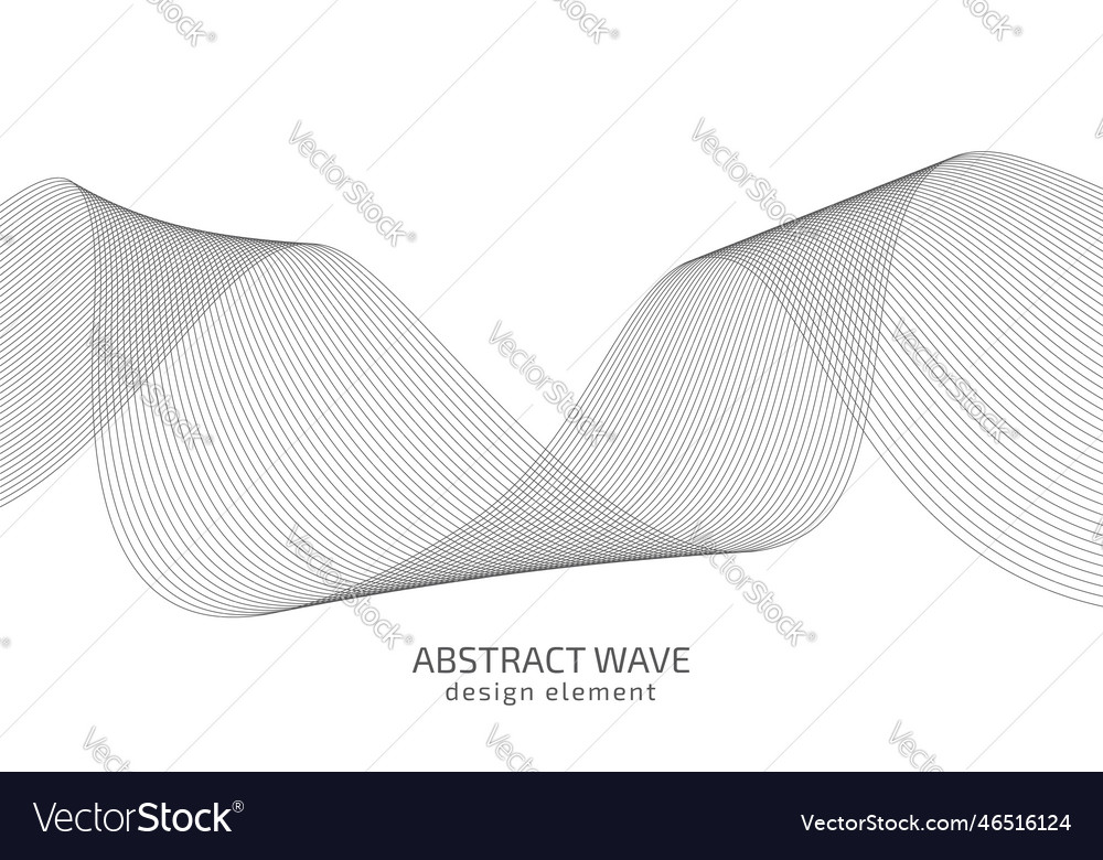 Abstract wave design element on white background