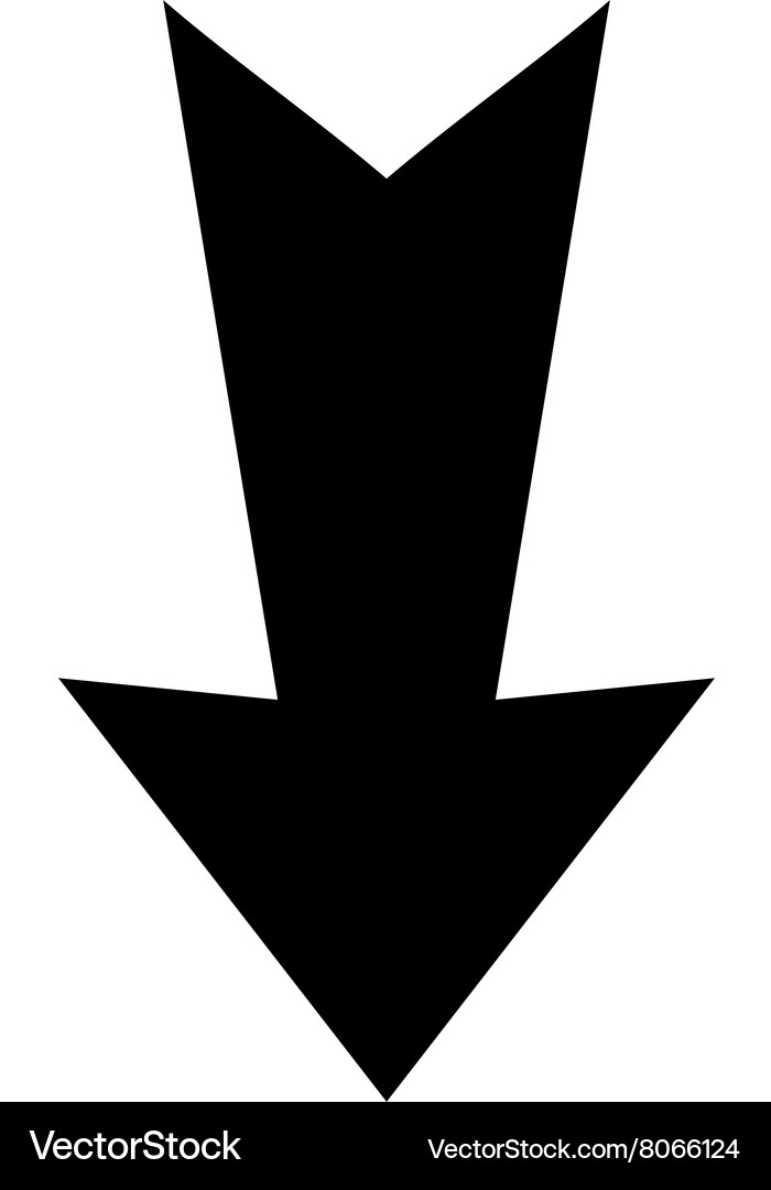 Arrow down flat icon Royalty Free Vector Image