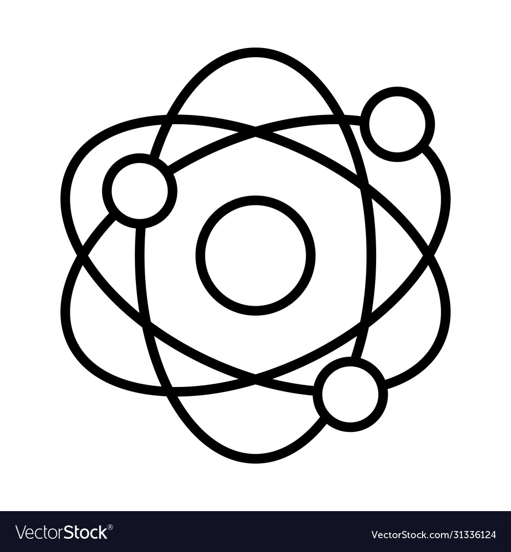 Atom line style icon design