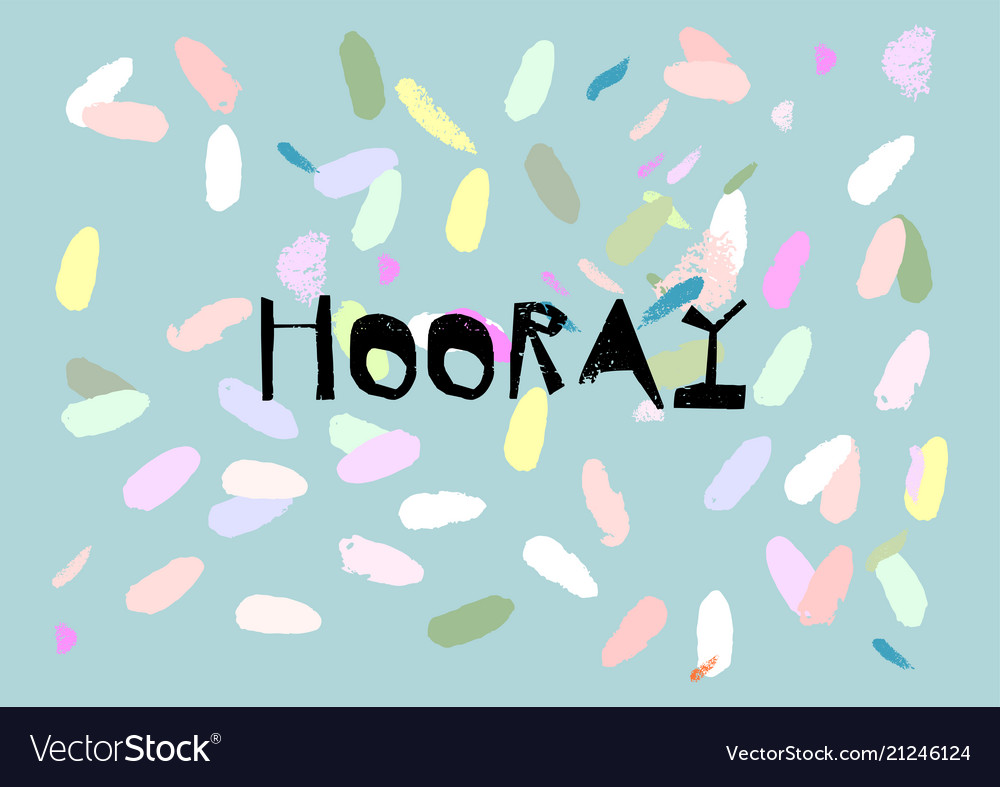 Confetti greeting card design Royalty Free Vector Image