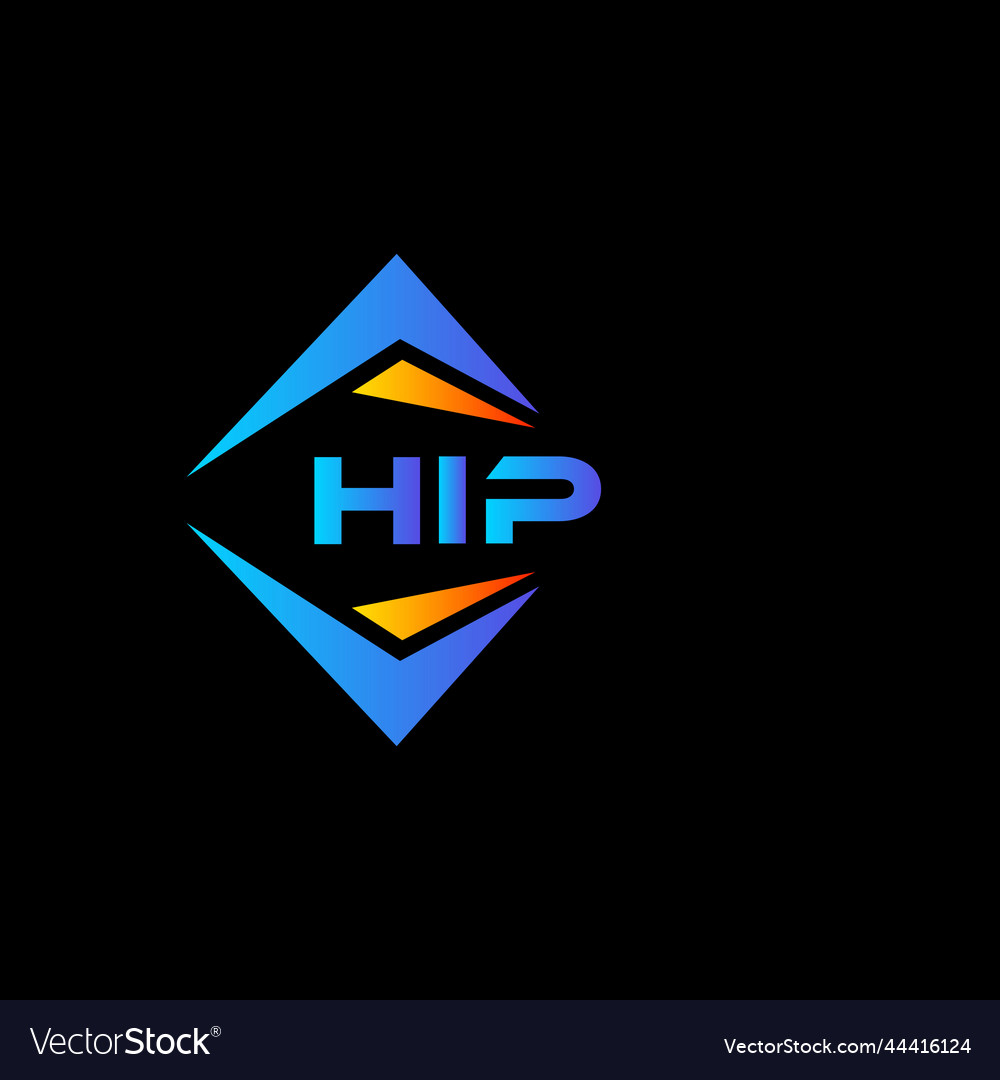 Hip abstract technology logo design on black