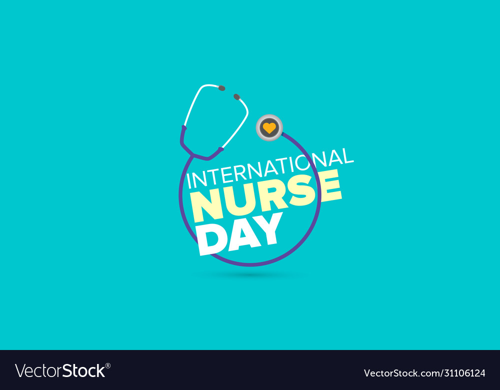 International nurse day greeting card Royalty Free Vector