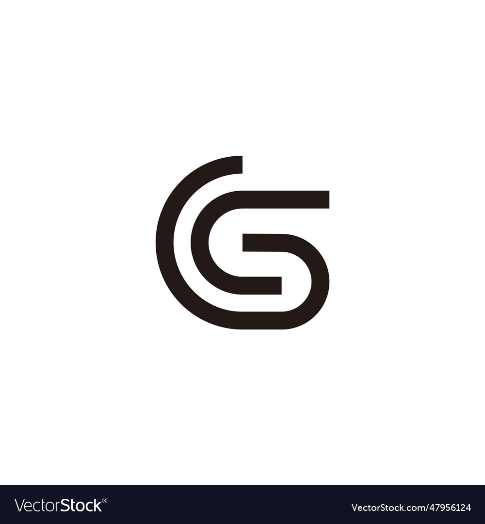 Letter cs motion geometric line logo Royalty Free Vector