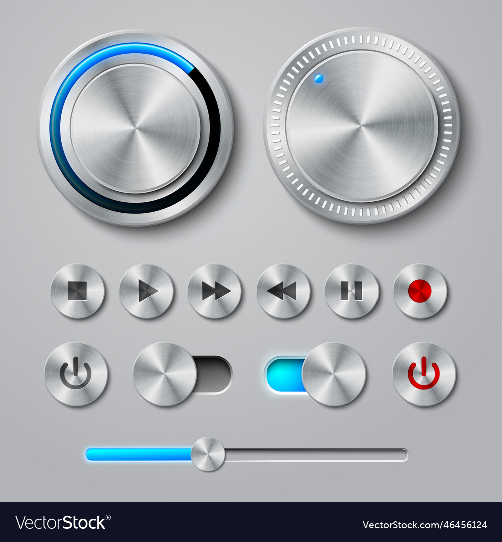 Metal Interface Buttons - Volume & Playback