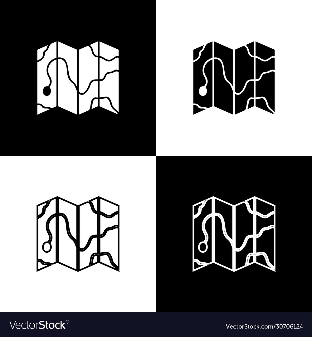 Set location forest on a map icon isolated vector image Set location forest on a map icon isolated