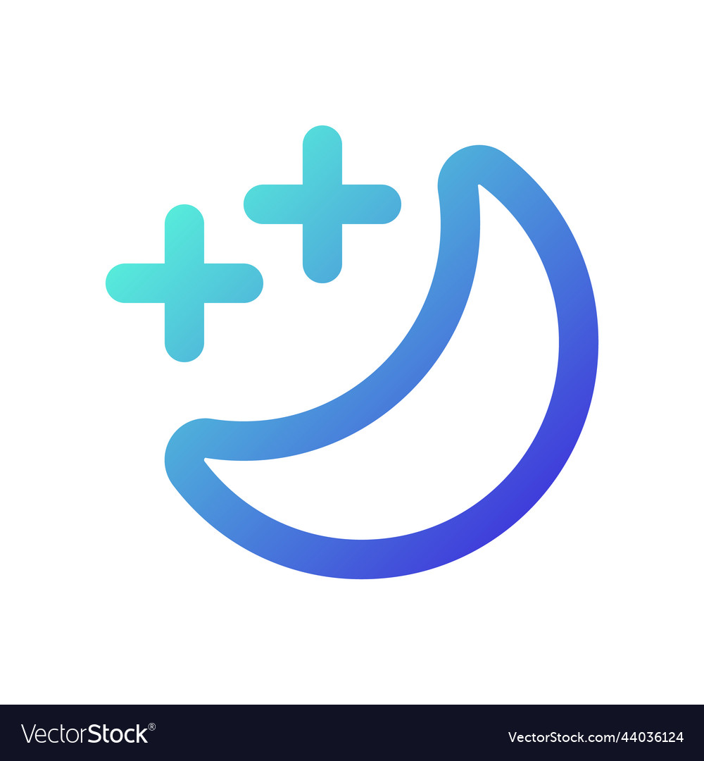 Sleep mode pixel perfect gradient linear ui icon vector image Sleep mode pixel perfect gradient linear ui icon