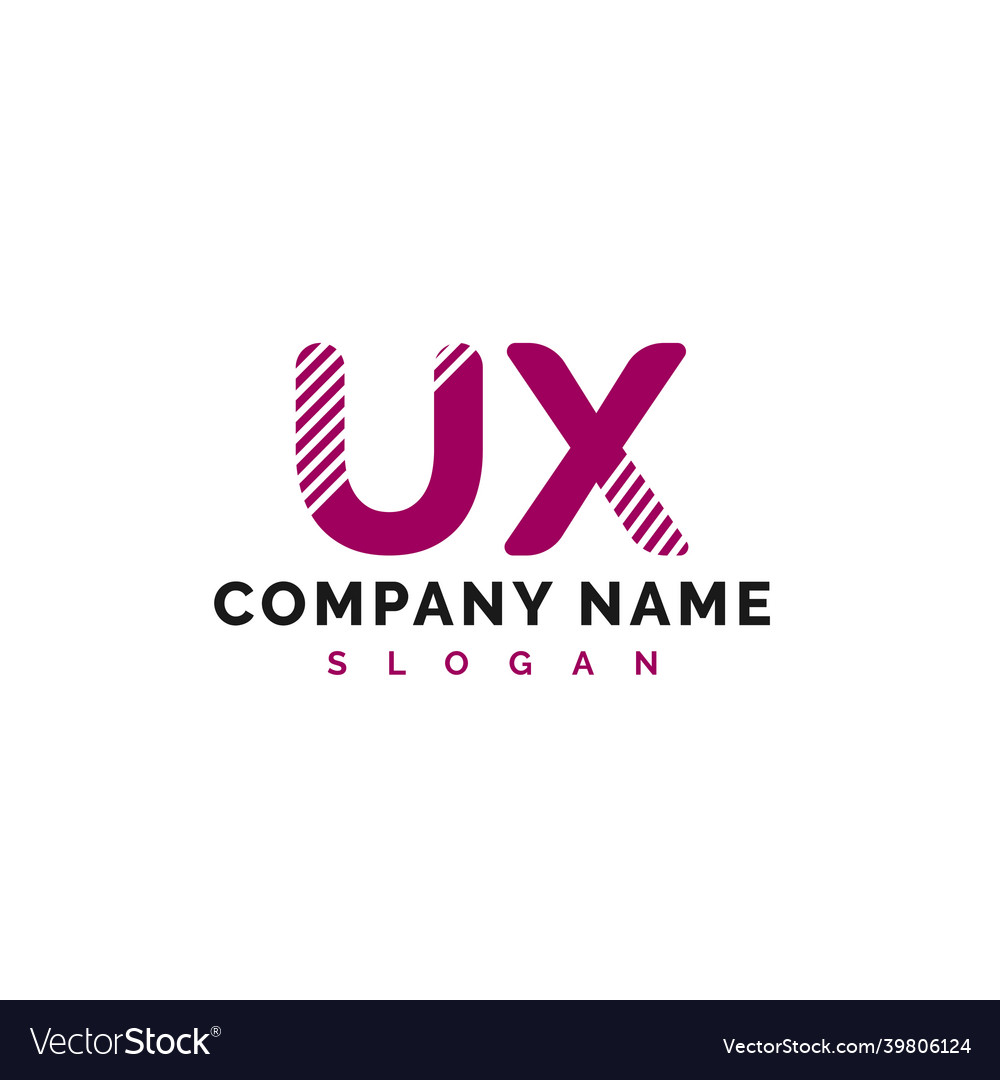 Ux letter logo design