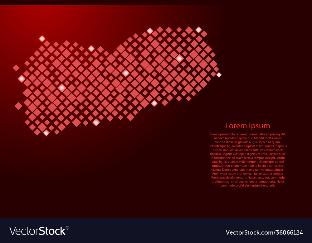 Yemen map from red pattern rhombuses different vector image Yemen map from red pattern rhombuses different