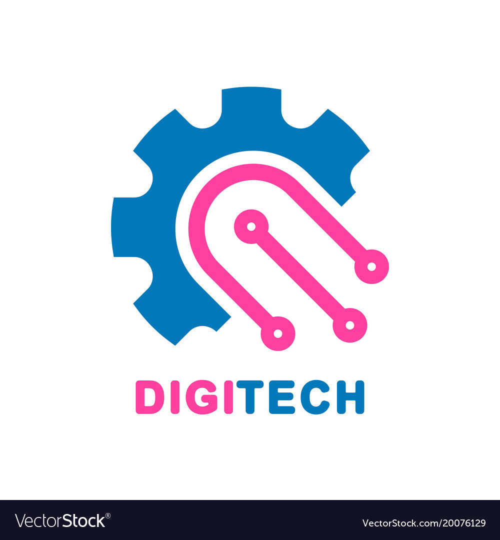 Abstract digital technology design - logo Vector Image