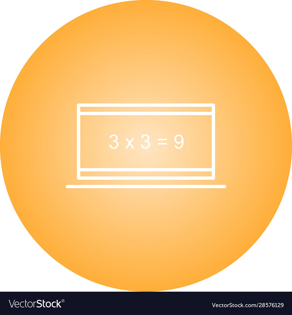 Beautiful online calculation line icon Royalty Free Vector