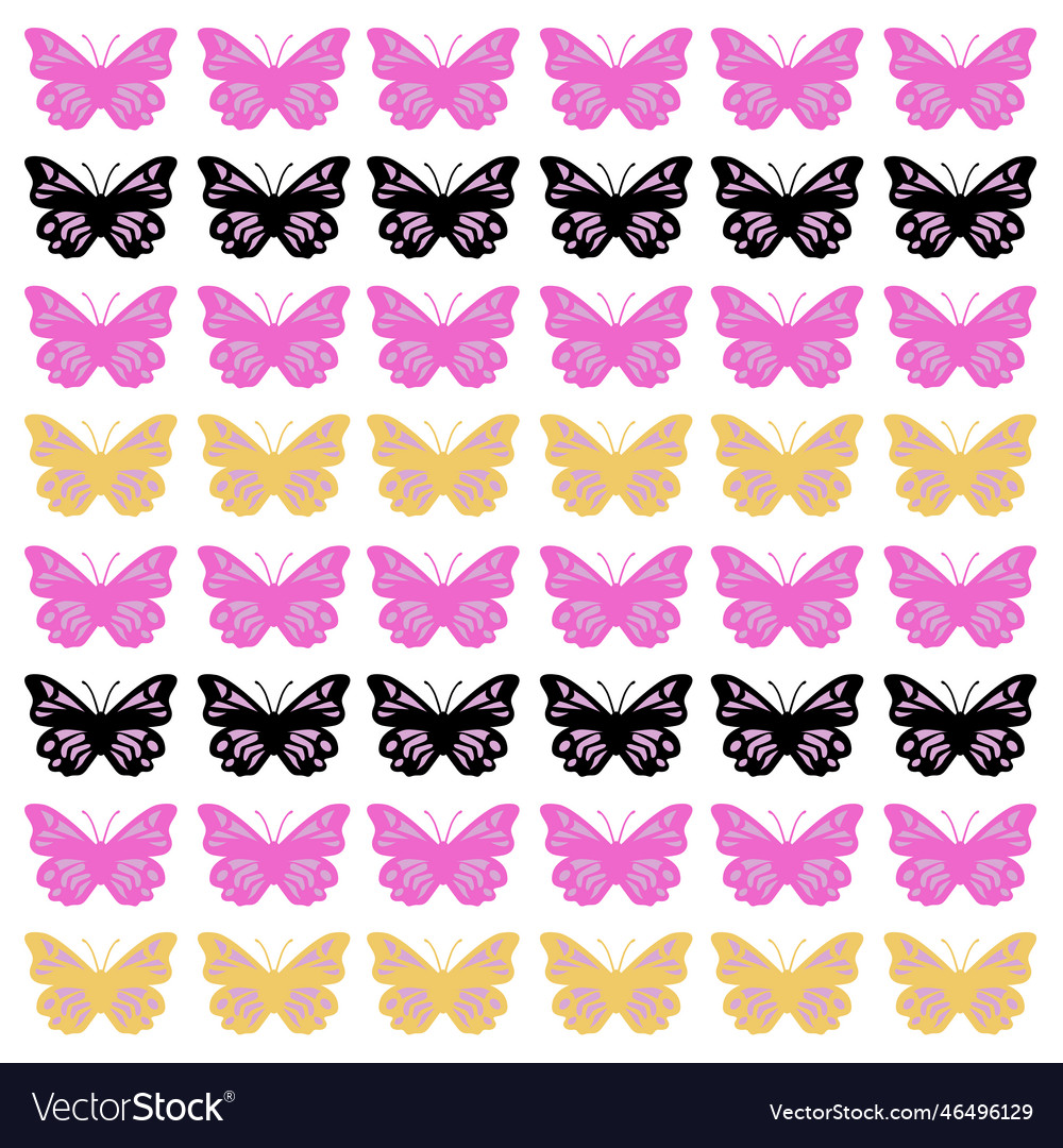 Colorful butterflies pattern texture background
