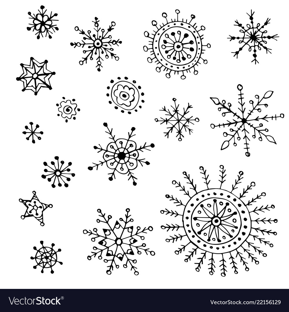 Elegant Snowflake Doodle