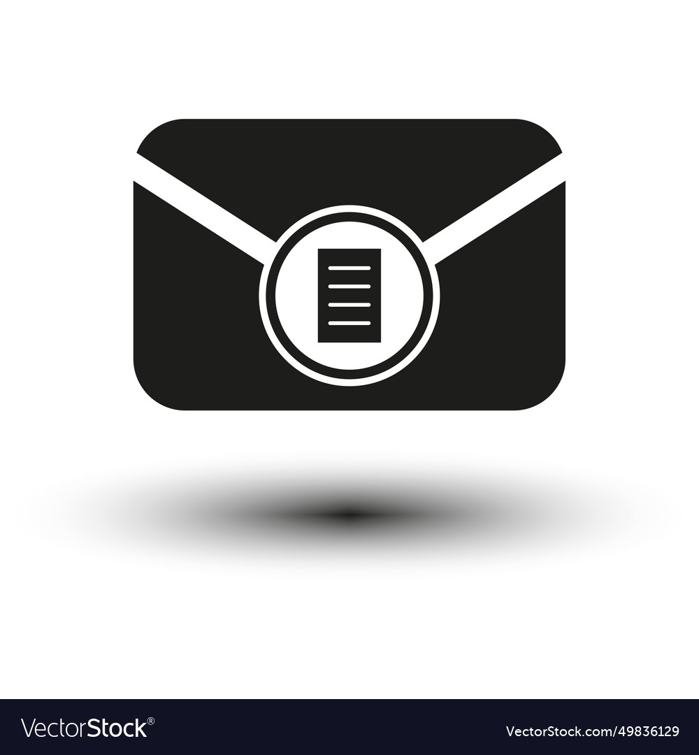 E-Mail-Symbol mit Dokumentendatei-Seitenschild einfügen