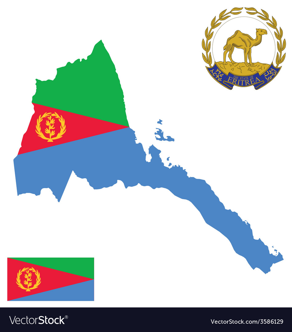 Eritrea Flag and Coat of Arms