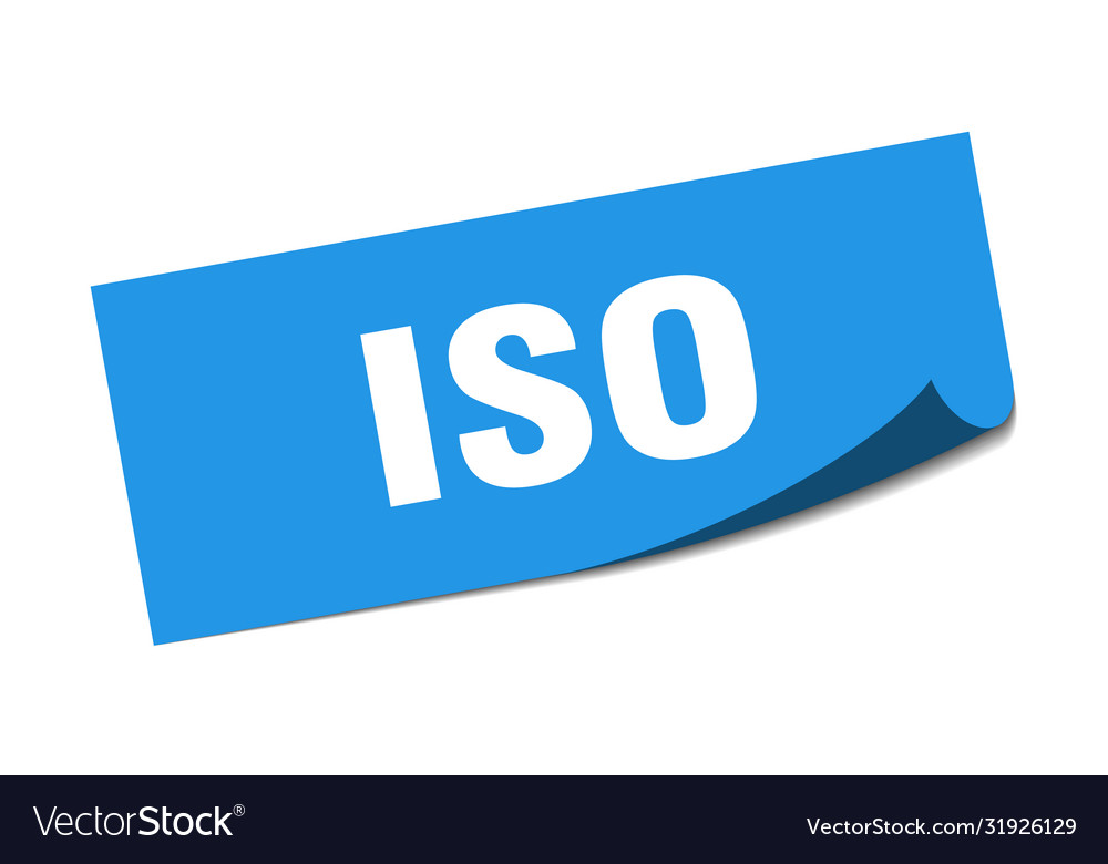 Iso sticker square isolated sign label