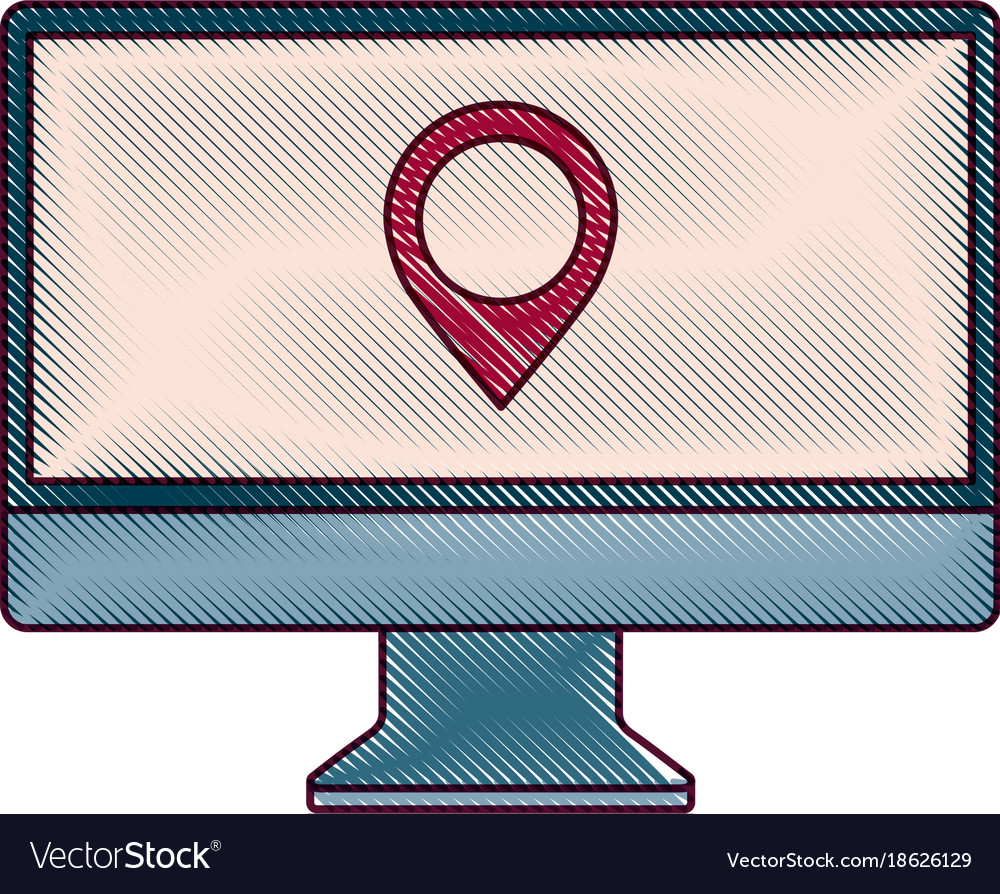 Monitor Computerpointer-Karte auf Bildschirm-App