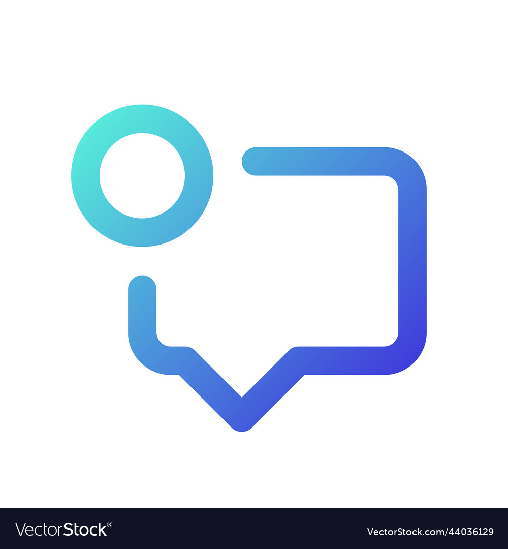 New message pixel perfect gradient linear ui icon vector image New message pixel perfect gradient linear ui icon