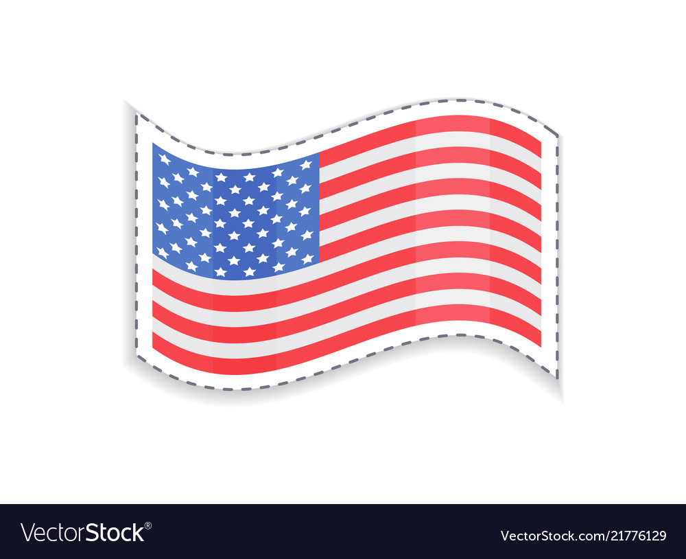 Old glory usa flag of rectangular shape patriotic vector image Old glory usa flag of rectangular shape patriotic