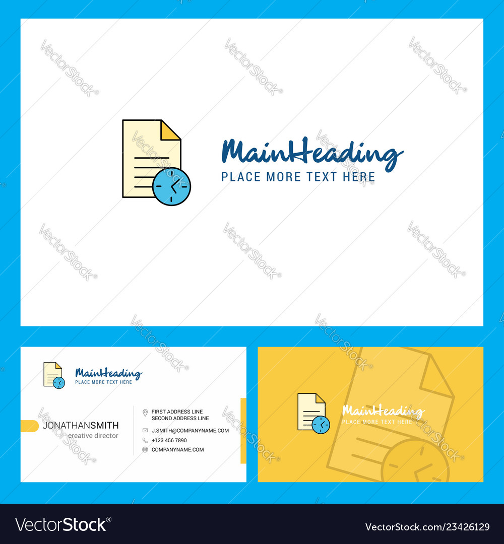 Task on time logo design with tagline front