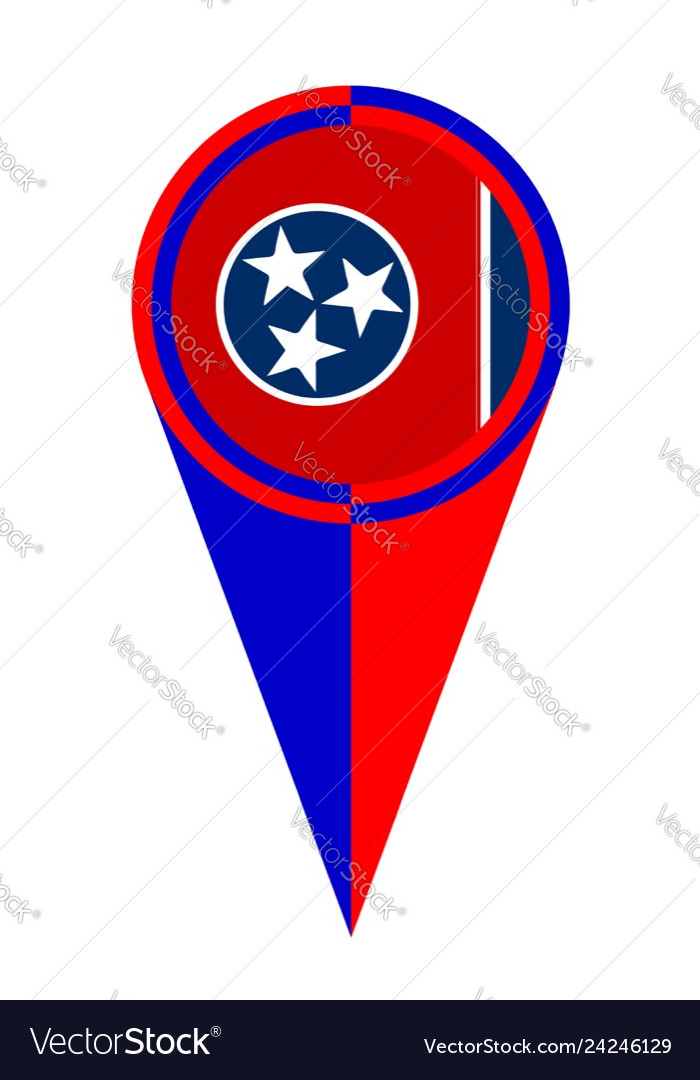 Tennessee map pointer location flag