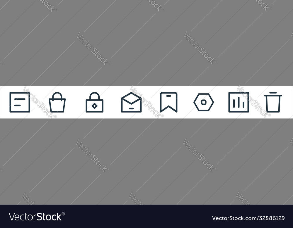 User interface line icons linear set quality vector image User interface line icons linear set quality