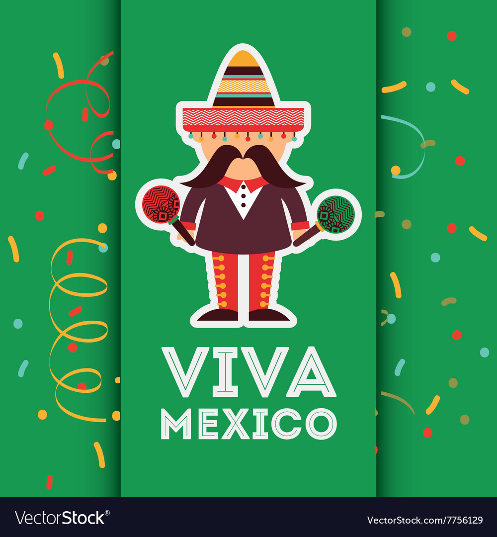 Viva Mexico Design Royalty Free Vector Image - Vectorstock