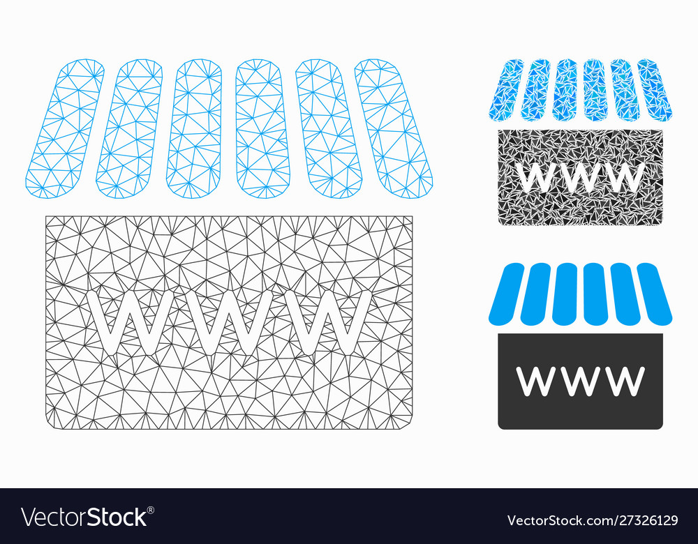 Webstore mesh wire frame model and triangle vector image Webstore mesh wire frame model and triangle