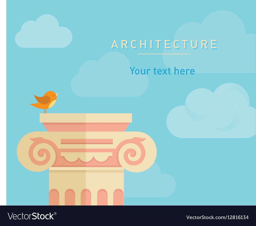 Ancient architecture tall columns