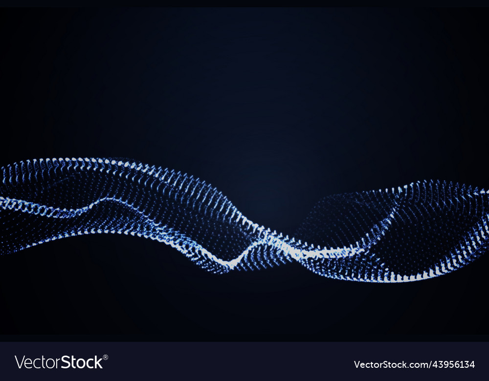 Beautiful wave in the form of an array luminous