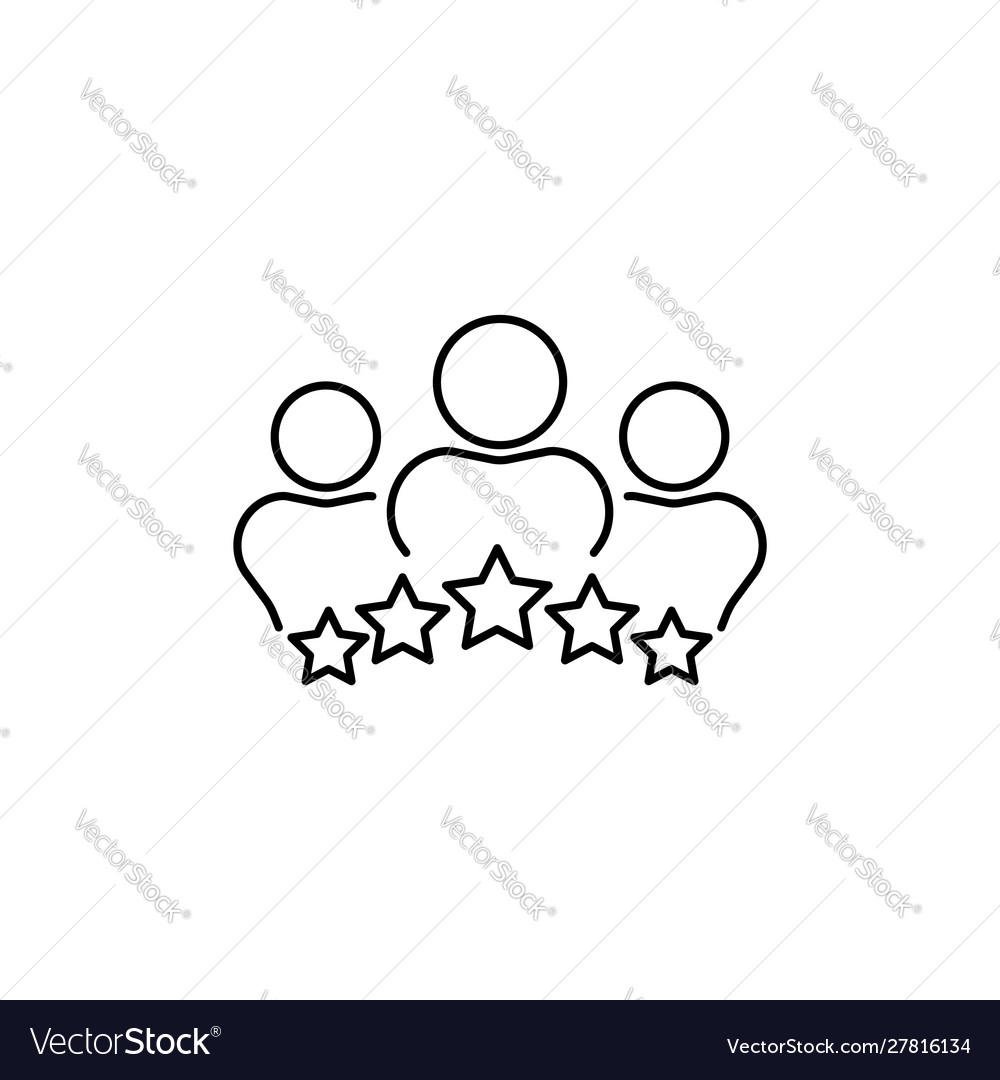 Business client icon people group with 5 vector image Business client icon people group with 5