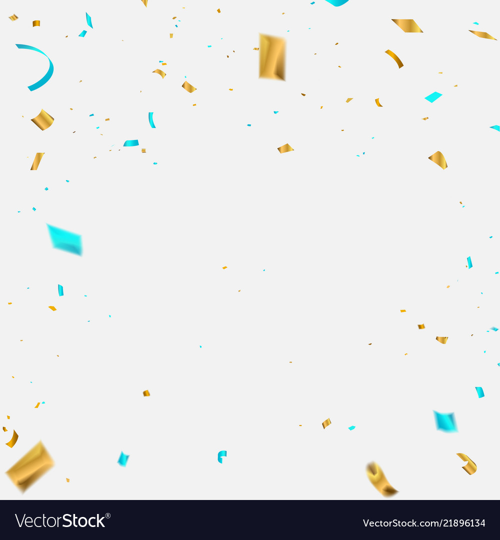 celebration background template with confetti vector image