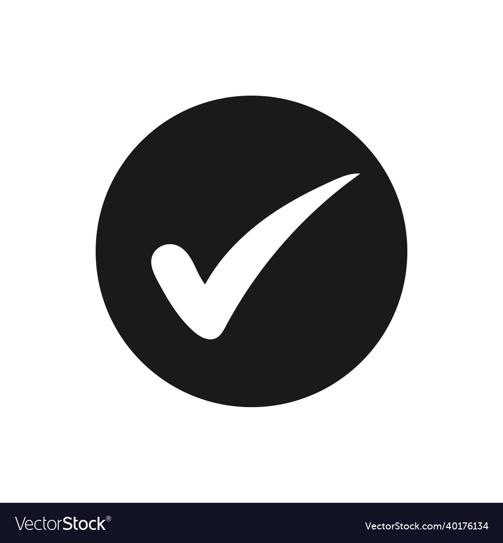 Check mark icon right click icon Royalty Free Vector Image