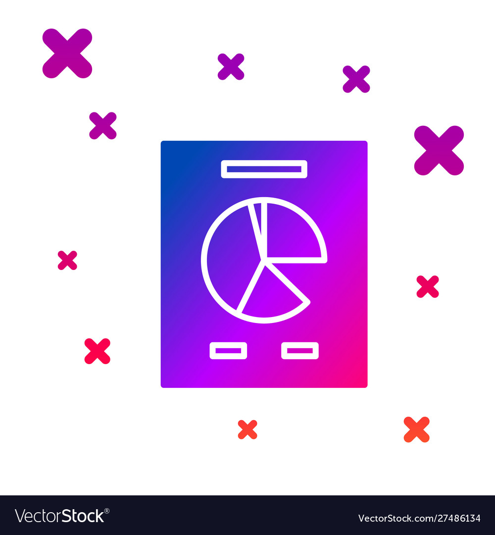 Color document with graph chart icon isolated vector image Color document with graph chart icon isolated