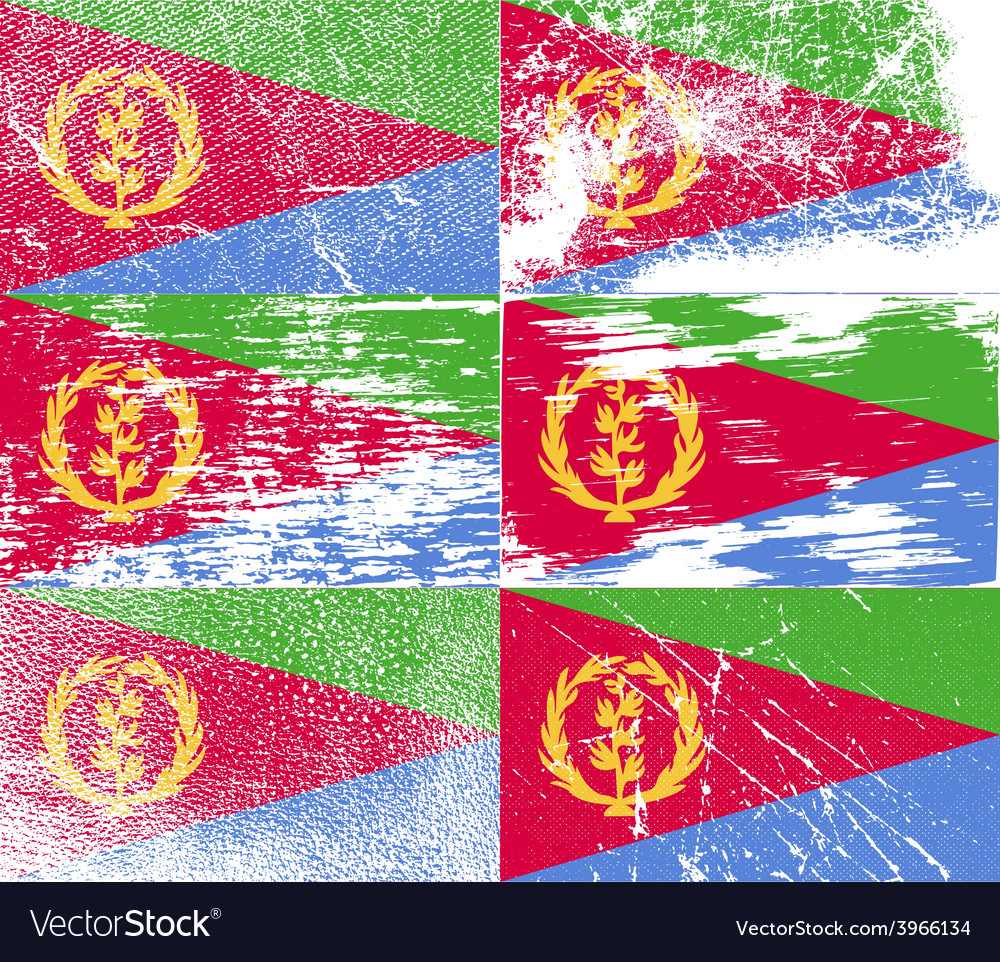 Flag of eritrea with old texture