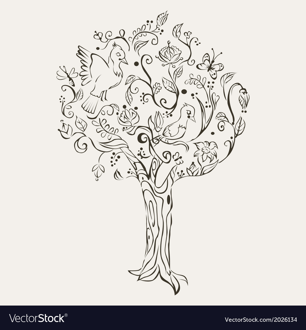 Floral and decorative design elements Royalty Free Vector