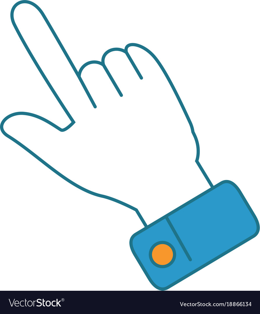 Hand index isolated icon