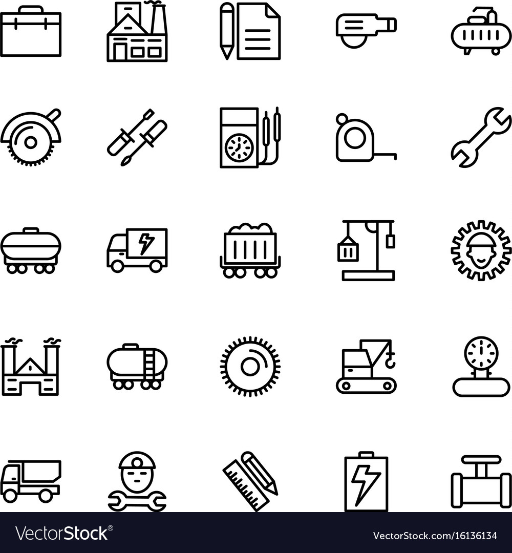 Industrielle Linie Icons 3