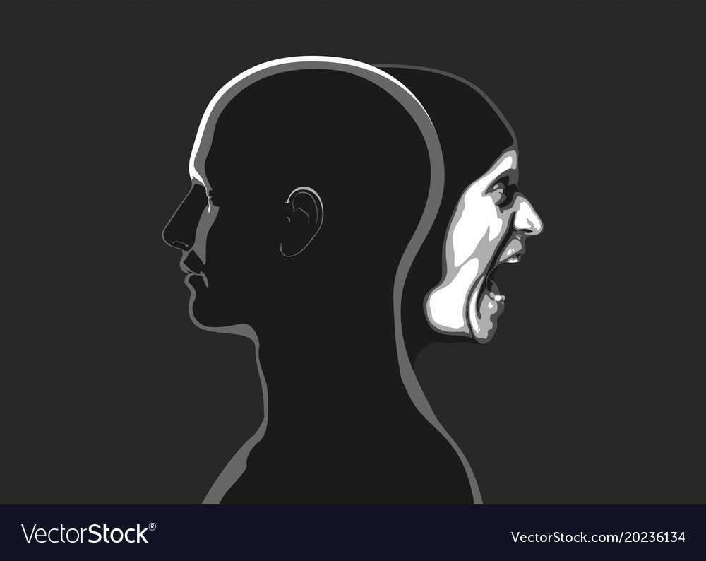 Inner world man Royalty Free Vector Image - VectorStock