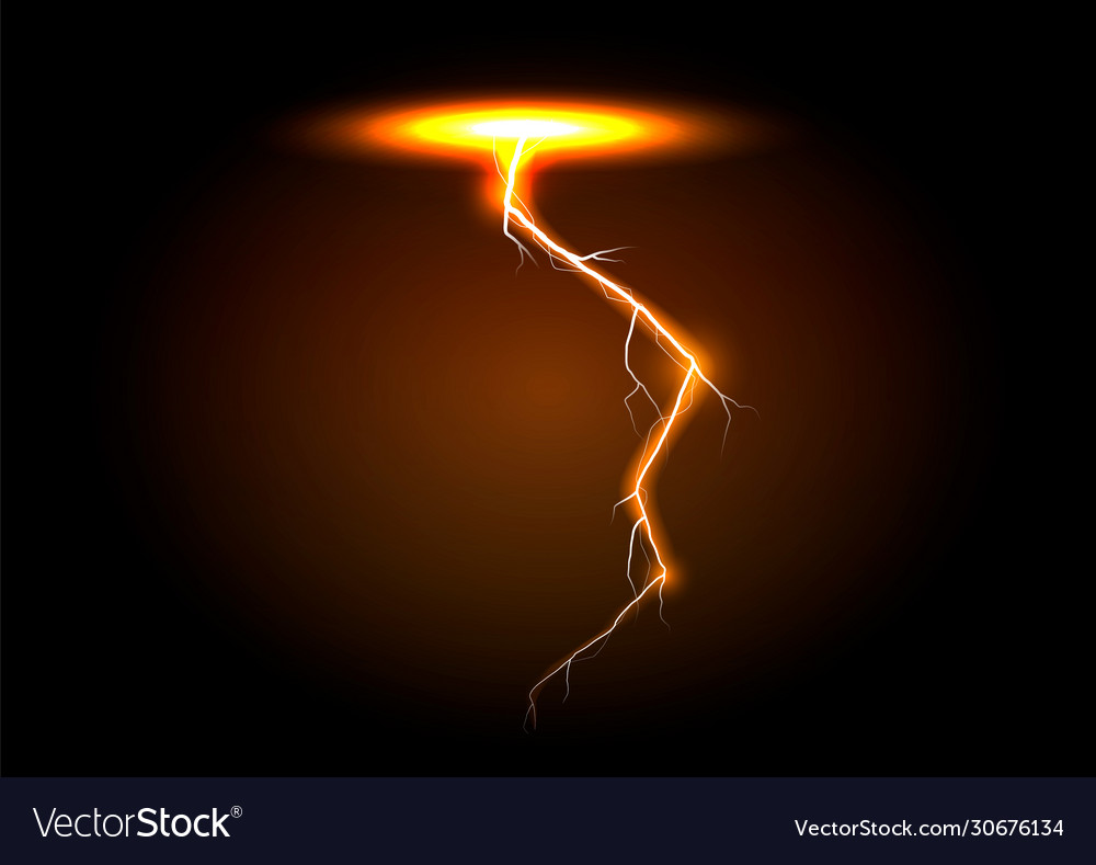 Lightning bolt on transparent background vector image Lightning bolt on transparent background