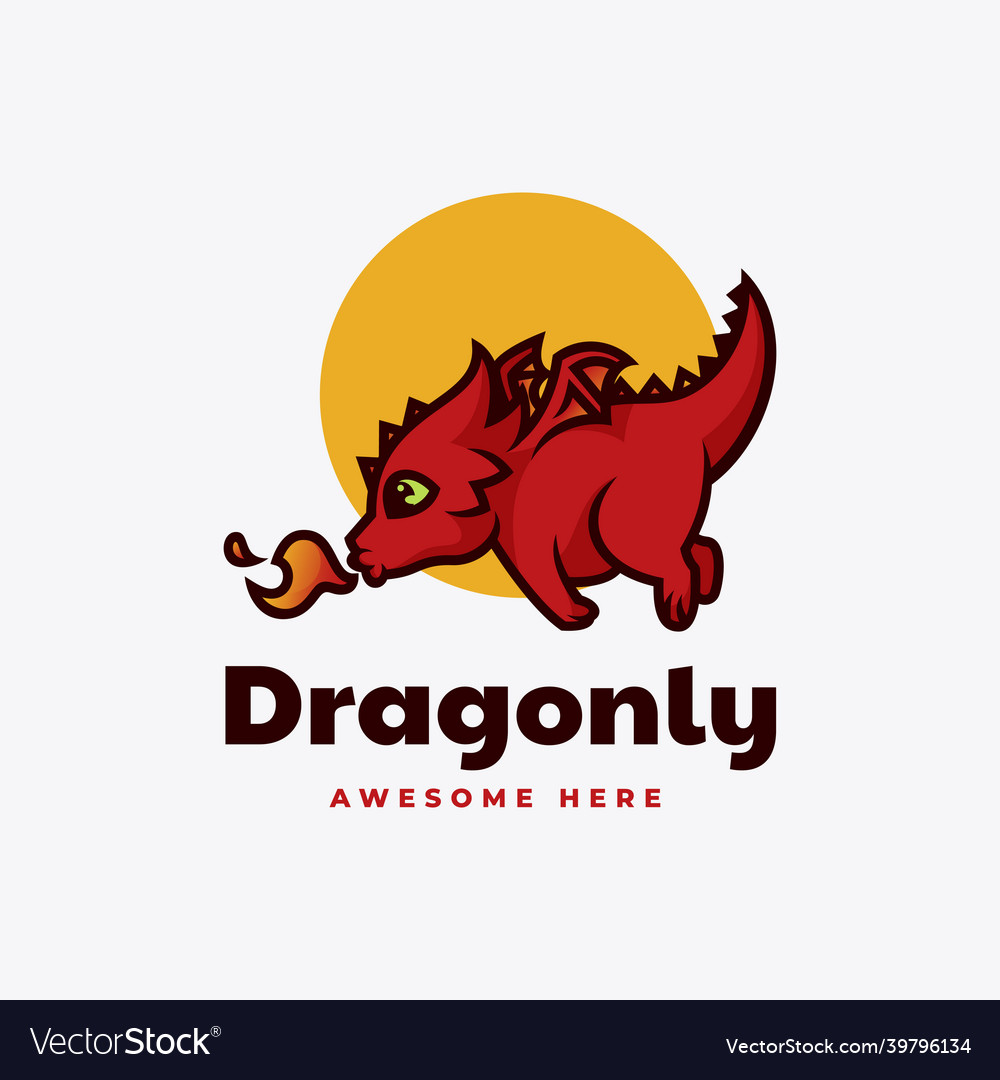 Logo dragon mascot cartoon style Royalty Free Vector Image Logo dragon mascot cartoon style Royalty Free Vector Image