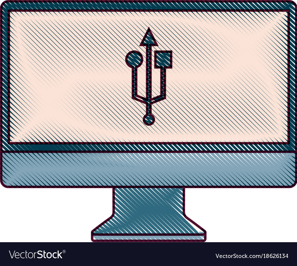 Monitor computer usb app button screen