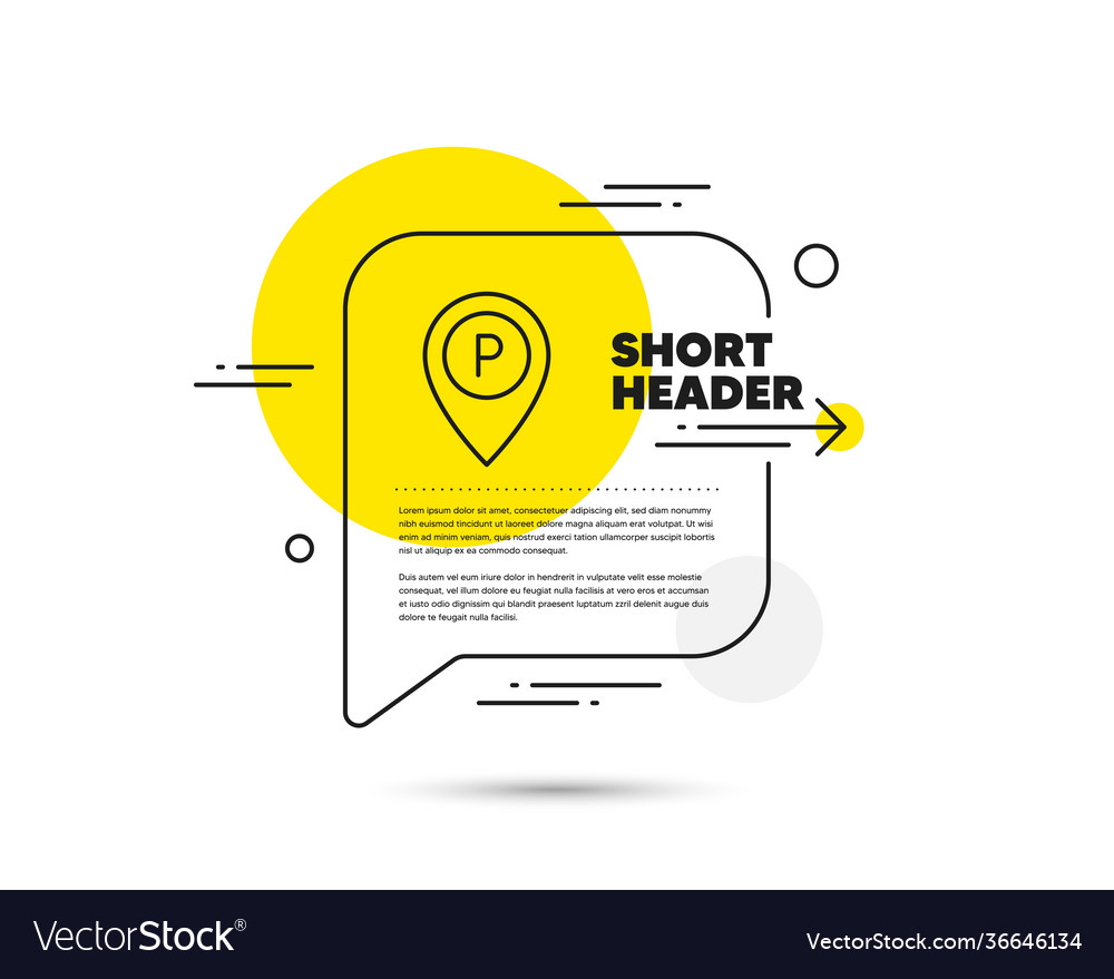 Parking line icon location map pointer sign vector image Parking line icon location map pointer sign