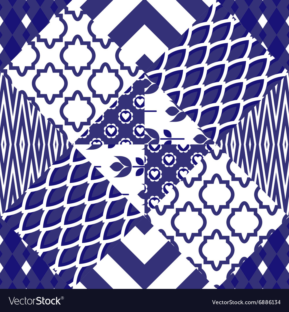 Patchwork quilt pattern tiles