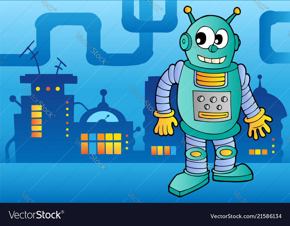 Robot theme image 2 vector image Robot theme image 2